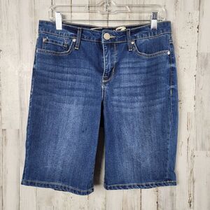 Seven 7 Sunset Bermuda Jean Shorts Blue Size 8